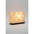 UZAY HOME DESIGN Hierapolis Serenity Dalga Formlu Dekoratif Masa Lambası – 3D Baskı Modern LED Aydınlatma, USB Bağlantılı, 24×22×19 cm