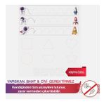 Uzay Temalı Çizgi Çalışması - Duvarda İz Bırakmayan, Statik Tutunan Akıllı Kağıt Duvar Stickerı