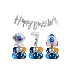 Uzay Temali Doğum Günü Balon Zincir Set, 7