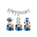 Uzay Temali Doğum Günü Balon Zincir Set, 8