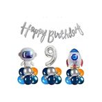 Uzay Temali Doğum Günü Balon Zincir Set, 9