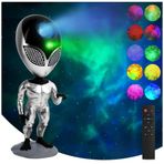 Uzaylı Galaksi Projektörü Gece Lambası, 8 Farklı Nebula Yansıtma Modlu Galaxy Projeksiyonu, Uzaktan Kumandalı, Ses Tekrar Edebilme, Çocuklar ve Yetişkinler İçin Yıldızlı Gökyüzü Projektörü