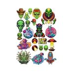 Uzaylı Ufo Alienm Sticker Set 27 Parça Telefon, Tablet, Defter, Laptop Sticker