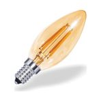 Uzlight 6'lı 4 W Rustik Buji Led Ampul E14 Duy Sarı Işık - Amber - 1 - 10 W