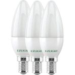 Uzlight 7 Watt Tasarruflu Buji LED Ampul E14 3 Adet - Beyaz