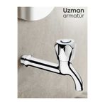 Uzman Armatür Aç-Kapa uzun Musluk Tuvalet Bahçe Çeşme Balkon Lavabo Wc Musluğu 1. Kalite Pirinç