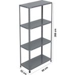 Uzman Grup Raf Sistemleri 4 Kat 2 Metre Çelik Depo Arşiv Rafı - 43 x 60 cm - Gri