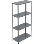 Uzman Grup Raf Sistemleri 4 Kat 2 Metre Çelik Depo Arşiv Rafı - 56 x 60 cm - Gri