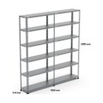 Uzman Grup Raf Sistemleri Uzman Grup Raf Çelik Raf 6 Raflı 2metre 2 Blok 31 x 93 Çelik Raf Depo Rafı
