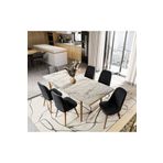 Uzmhome Ezgi 6 Kişilik Açılır Masa Sandalye Takımı Mutfak Masası Takımı Salon Masası Yemek Masası Takımı