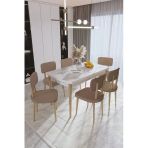 UZMHOME Punto Mutfak Masa Takımı,Mutfak Masası,Yemek Masası,Masa Takımı Açılabilir Masa 6 Sandalyeli