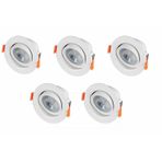 Uzmlight Horoz Led Spot Armatür Plastik Beyaz Kasa Cob 5w 6500k