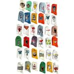 UZN Socks 10 Çift Karakter Desenli Renkli Unisex Pamuklu Kolej Çorap Seti | Eğlenceli & Günlük - 40 - 45
