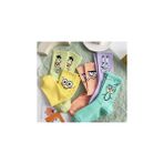 UZN Socks 5 Çift Renkli Desenli Kolej Çorap / Renkli Spor Çorap - 36 - 40 - Çok Renkli