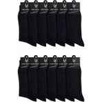 Uzn Socks 8 Çift Erkek Siyah Klasik Çorap – Pamuklu Günlük & Ofis Çorabı - 40 - 44 - 01-Siyah