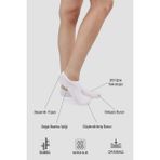 Uzn Socks Bambu Sneaker Çorap – 4 Çift Paket | Kadın & Erkek | Dikişsiz - 40 - 45 - Beyaz