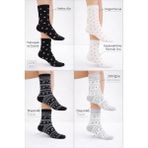 UZN Socks Kadın Desenli Renkli Çorap Seti - 6’lı (Kalp ve Çiçek Desenli, Rahat Günlük Kullanım) - 36 - 40 - Çok Renkli