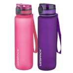 Uzspace 2'li 1000 ml Fiftyfifty Pembe - Mor Tritan Matara Seti