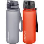 Uzspace 2'li 500 ml FiftyFifty Gri - Kırmızı Tritan Matara Seti
