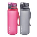Uzspace 2'li 500 ml FiftyFifty Pembe-Gri Tritan Matara Seti