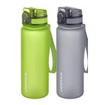 Uzspace 2'li 500 ml FiftyFifty Yeşil-Gri Tritan Matara Seti