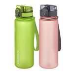 Uzspace 2'li 500 ml FiftyFifty Yeşil-Pudra Tritan Matara Seti