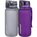Uzspace 2'li 650 ml Fiftyfifty Gri - Mor Tritan Matara Seti