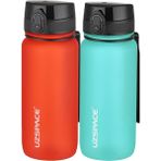 Uzspace 2'li 650 ml Fiftyfifty Kırmızı - Mavi Tritan Matara Seti