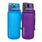 Uzspace 2'li 650 ml Fiftyfifty Mavi - Mor Tritan Matara Seti