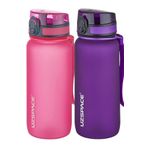 Uzspace 2'li 650 ml Fiftyfifty Pembe - Mor Tritan Matara Seti