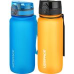 Uzspace 2'li 650 ml FiftyfiftyTuruncu - Mavi Tritan Matara Seti