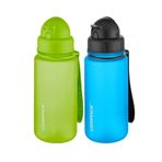 Uzspace 2'li Pipetli 400 ml Fiftyfifty Turkuaz Yeşil Tritan Matara Seti