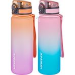 Uzspace 2'li Tritan Matara Seti 500 ml Çift Renk Softtouch Ff Collection Tritan Su Matarası - Mor - Pembe