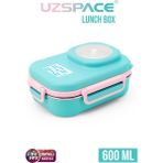 Uzspace 600 ml Çorba Kaseli-Çelik Kaşık Çatallı Paslanmaz Çelik Bento Lunch Box Yeni Nesil Sefer TASI-FFLBOX8021600 - Turkuaz