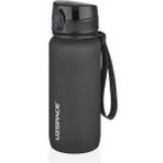 Uzspace 650 ml Tritan Su Matarası 14 Farklı Renk Softtouch - Siyah