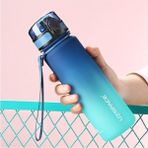 Uzspace Fiftyfifty 500ML Çift Renk Softtouch Ff Su Matarası Mavi-Turkuaz - Standart