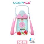 Uzspace Pipetli 500 Ml Boyun Askılı Tritan Çocuk Su Matarası -Kutulu- FFUZ2201500