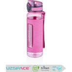 Uzspace Silikon Gövde Trıtan Su Matarası - 520 Ml. - Koyu Pembe