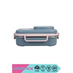 Uzspace Vagonlife Bento 1100ml Lunchbox Yeni Koleksiyon Tek Katlı 3 Bölmeli Kaseli Çelik Sefer Tası Yemek Kutusu Lacivert-pembe Çok Renkli