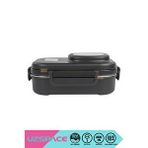 Uzspace Vagonlife Bento 1100ml Lunchbox Yeni Koleksiyon Tek Katlı 3 Bölmeli Kaseli Çelik Sefer Tası Yemek Kutusu Siyah Çok Renkli