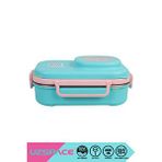 Uzspace Vagonlife Bento 1100ml Lunchbox Yeni Koleksiyon Tek Katlı 3 Bölmeli Kaseli Çelik Sefer Tası Yemek Kutusu Turkuaz-pembe Çok Renkli