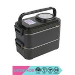 Uzspace Vagonlife Bento 1200ml Lunchbox Yeni Koleksiyon 2 Katlı 4 Bölmeli Mini Kaseli Çelik Sefer Tası Yemek Kutusu Siyah Çok Renkli