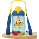 Uzspace VGN2201 Mavi Galactic 500 ml Sızdırmaz Boyun Askılı Tritan Çocuk Su Matarası