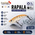 Üzümoğlu Lion Fishing Vib Blade Sw Rapala 14GR 55MM Fosfor Sarı Titreşimli Sahte Balık Alabalık Turna Yemi
