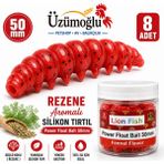 Üzümoğlu Rezene Aromalı Silikon Tırtıl 50MM 8 Adet Alabalık Yemi