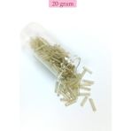 Uzun Boru Kesme Boncuk Çap 2mm Uzunluk 10 mm - 20 Gram - Şeffaf Bej - BNC237