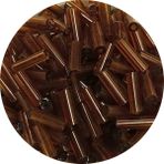Uzun Boru Kesme Boncuk Çap 2mm Uzunluk 10 mm - 60 Gram - Şeffaf Kahverengi - BNC285