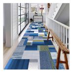 Uzun halı Halı Yaratıcı Geometrik Desenli Yolluklar Halı, Ev Otel Ofis Koridor Paspası (80x800cm)