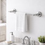 Uzun Havluluk Krom Duvara Monte Paslanmaz Metal Banyo Havlu Askısı Modern Şık Dayanıklı Tasarım