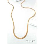 Uzun İtalyan Çelik Kolye-60cm - Altın